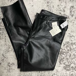 NWT AGOLDE LYLE LOW RISE RECYCLED LEATHER PANTS